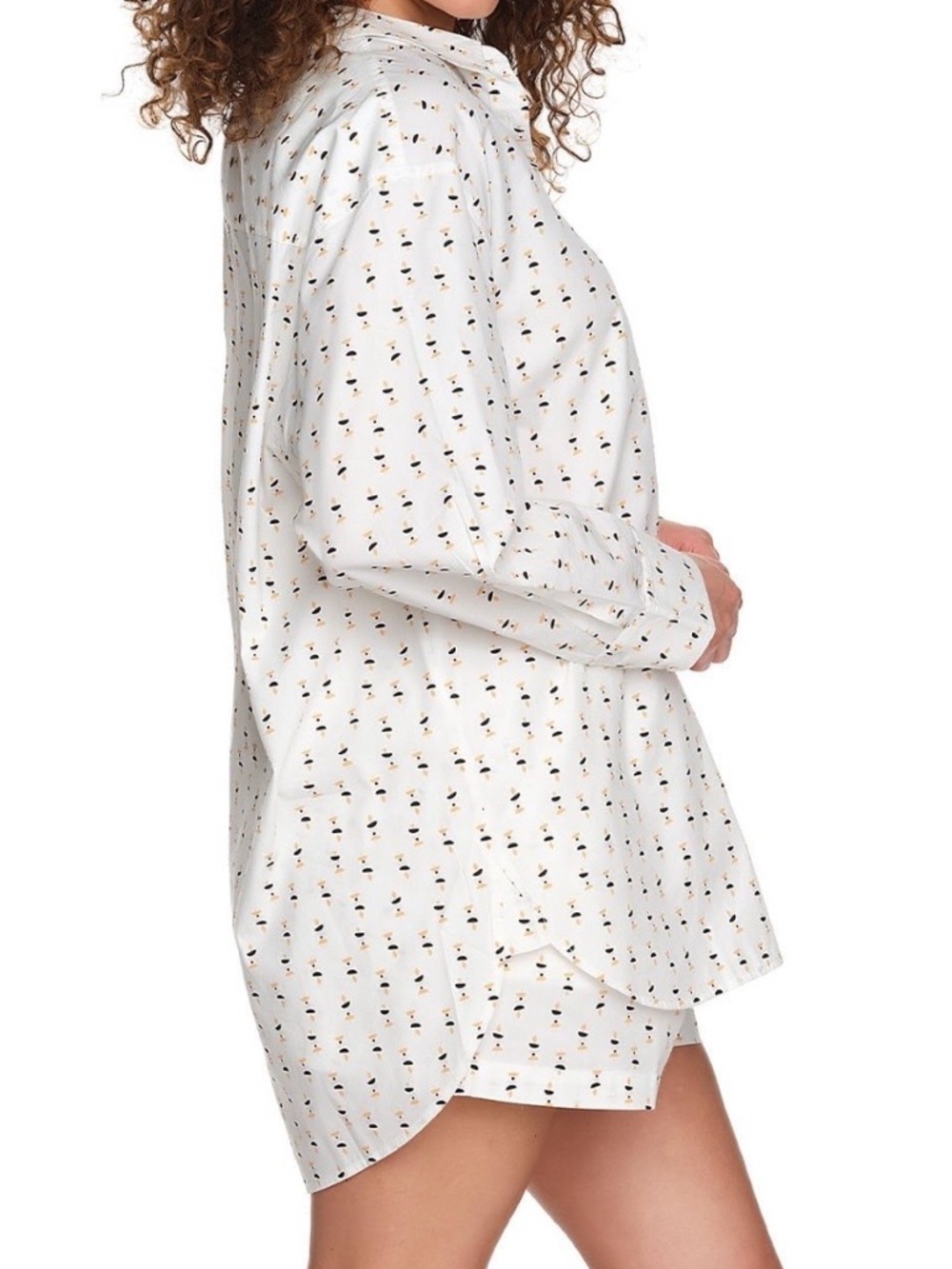 LOFT Notch Collar Short Sleep Set – White Print - XL - NWT - Picture 5 of 11